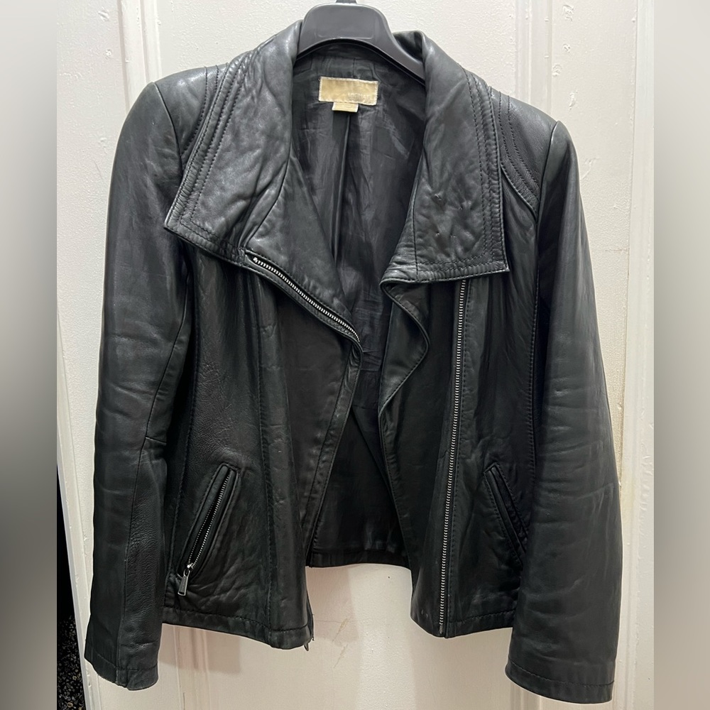 Michael Kors, Moto jacket, leather.